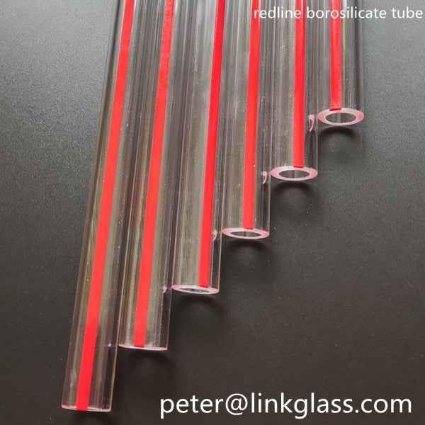 Borosilicate tube with red line in industry applications -https://www.sightglasstube.com