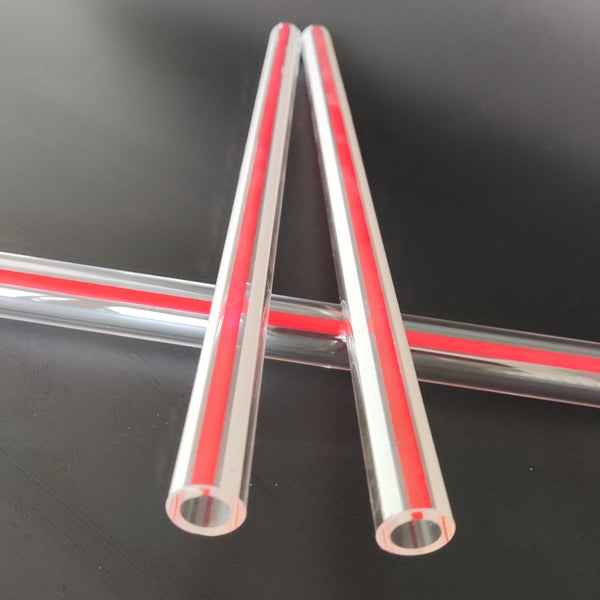 Red line with white line borosilicate glass tube for level gauge -https://www.sightglasstube.com