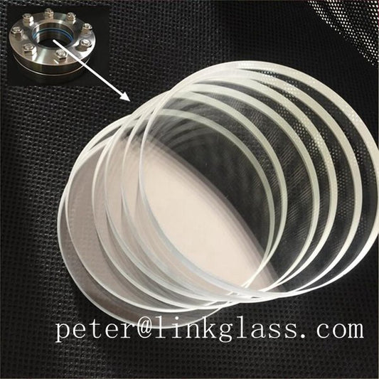 Vidro de visão redondo de borosilicato, resistente a altas temperaturas, lente de observação de válvula de flange de tubulação de vidro 50-250mm