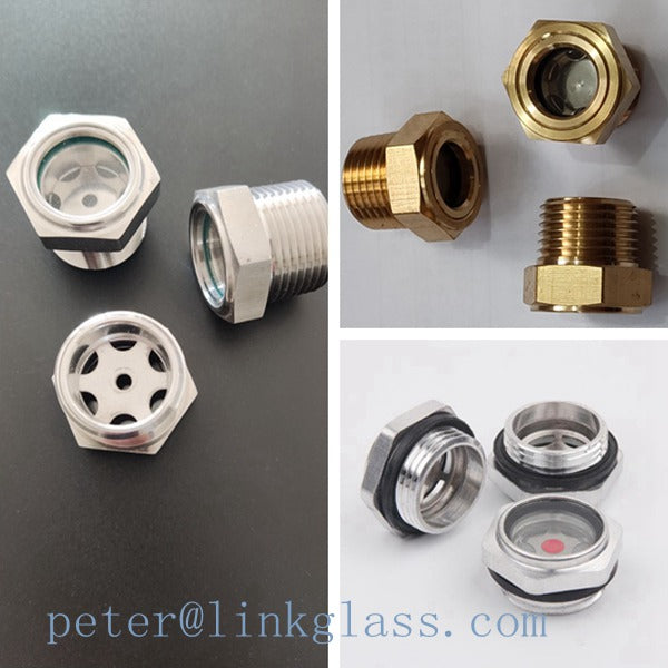 Oil indicator oil level gauge oil sight glass hex brass screw in