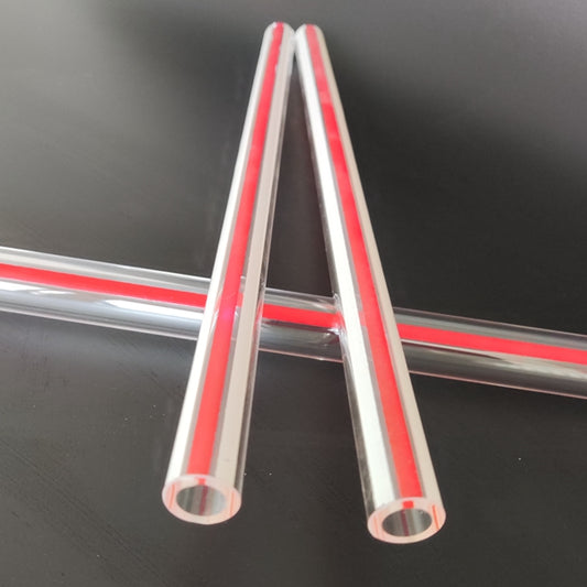 Linha vermelha com tubo de vidro de borosilicato de linha branca para medidor de nível
